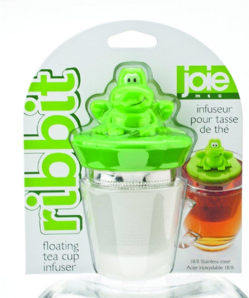 Joie Ribbit Floating Tea Cup Infuser, Steep and Strain Loose Leaf Tea, Securely Floats on Water in Mug, Cute Frog Design, Stainless Steel, BPA-Free - Image 2